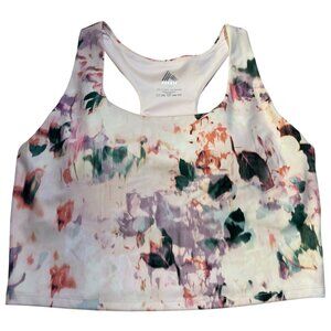RBX Womens Large Active Top with built in bra Floral Super Soft